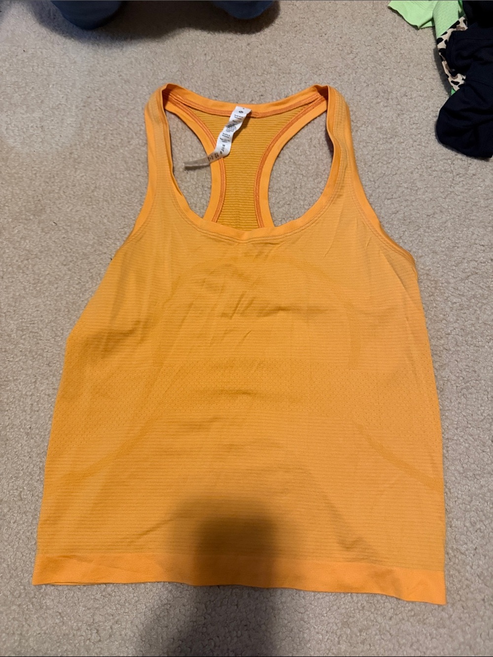 lululemon athletica Orange Racerback Tank Top